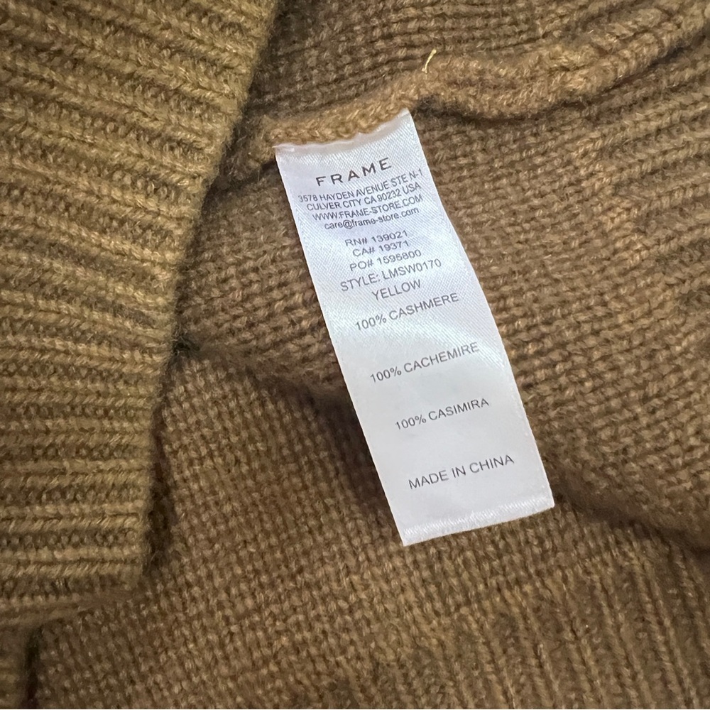 Frame Cashmere Brown Hooded Knit Sweater - Picture 4 of 5